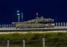 Deployment Exercise to Test Ground Force Movement: German Tanks and Other Military Vehicles to... - 3