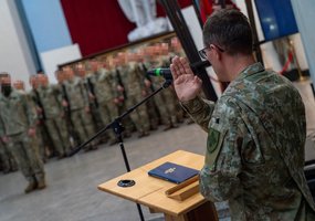 SOP privalomosios pradinės karo tarnybos kariai prisiekė tarnauti Lietuvos Respublikai  - 3