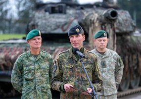 Vokietijos, Nyderlandų ir Lietuvos kariuomenių Sausumo pajėgų vadai aptarė gynybos planus Lietuvoje - 3
